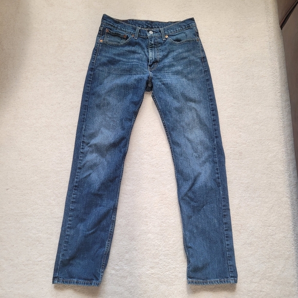 Levi's Classic 505 Straight Leg Dark Wash Jeans - 32x32 - Picture 1 of 6